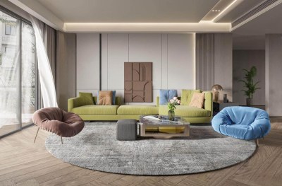 现代客厅3D模型下载